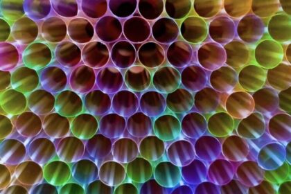 Colorful plastic straws illustrating greenwashing in eco-friendly innovations and how single-use items can mislead consumers about sustainability.