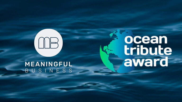 Meaningful Business Award and Ocean Tribute Award logos – celebrating Ocean Material’s global recognition