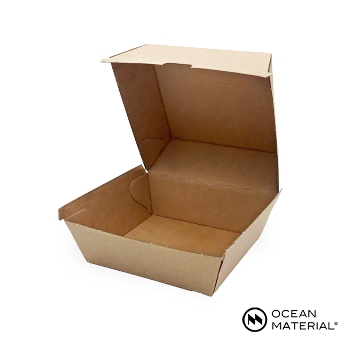Seaweed-based burger box – compostable, and ideal for sustainable food-safe packaging | Ocean Material®